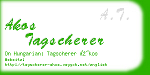 akos tagscherer business card